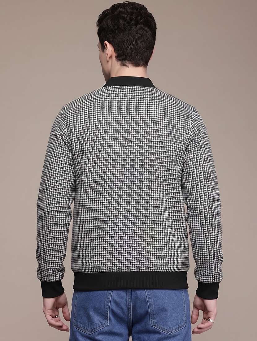 Men Checkered Long Sleeve Lightweight Bomber Jacket - 22733732 -  Standard Image - 2