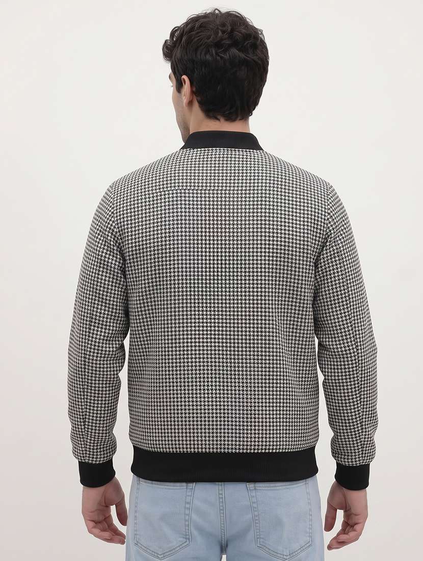 Men Checkered Long Sleeve Lightweight Bomber Jacket - 22733733 -  Standard Image - 2
