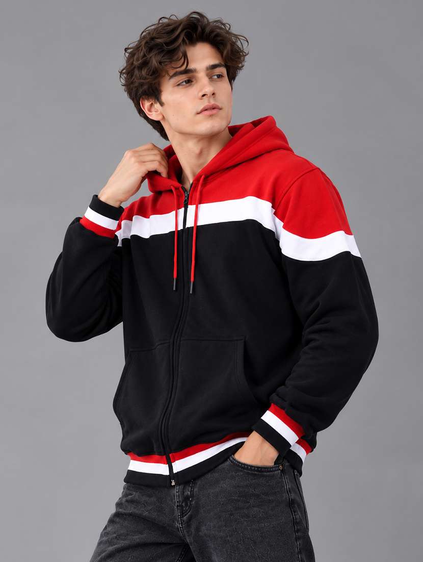 Men Color Block Long Sleeve Oversized Sweatshirt - 22733761 -  Standard Image - 2
