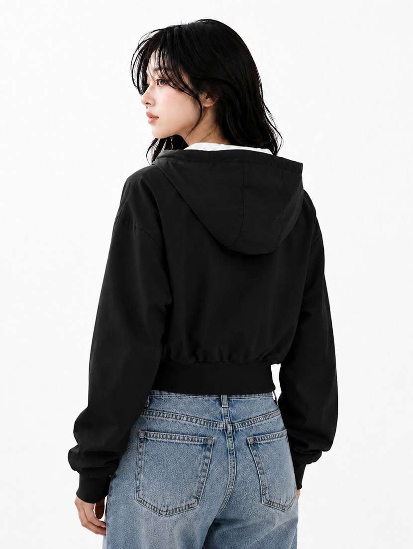 Women Color Block Long Sleeve Windcheater Jacket - 22734977 -  Standard Image - 2