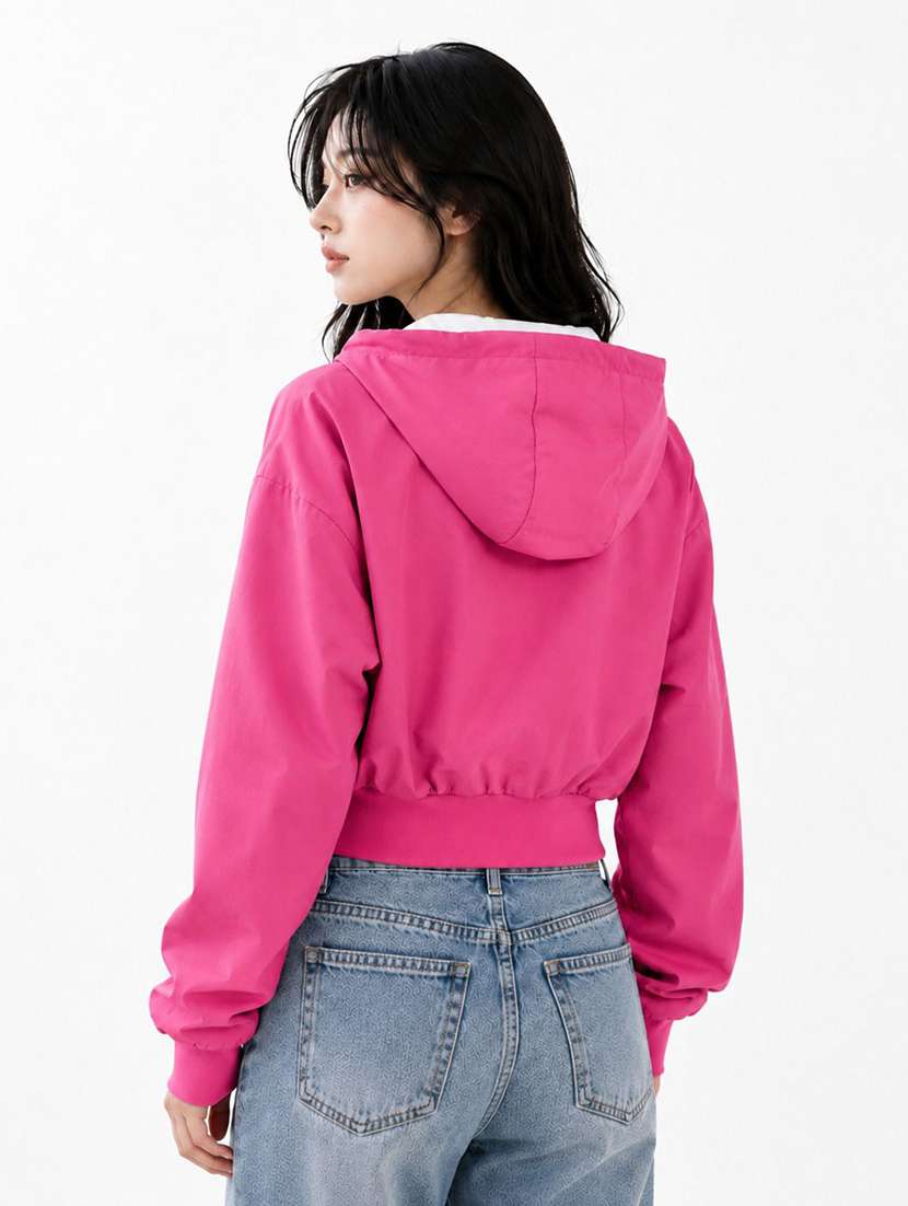 Women Color Block Long Sleeve Windcheater Jacket - 22734979 -  Standard Image - 2