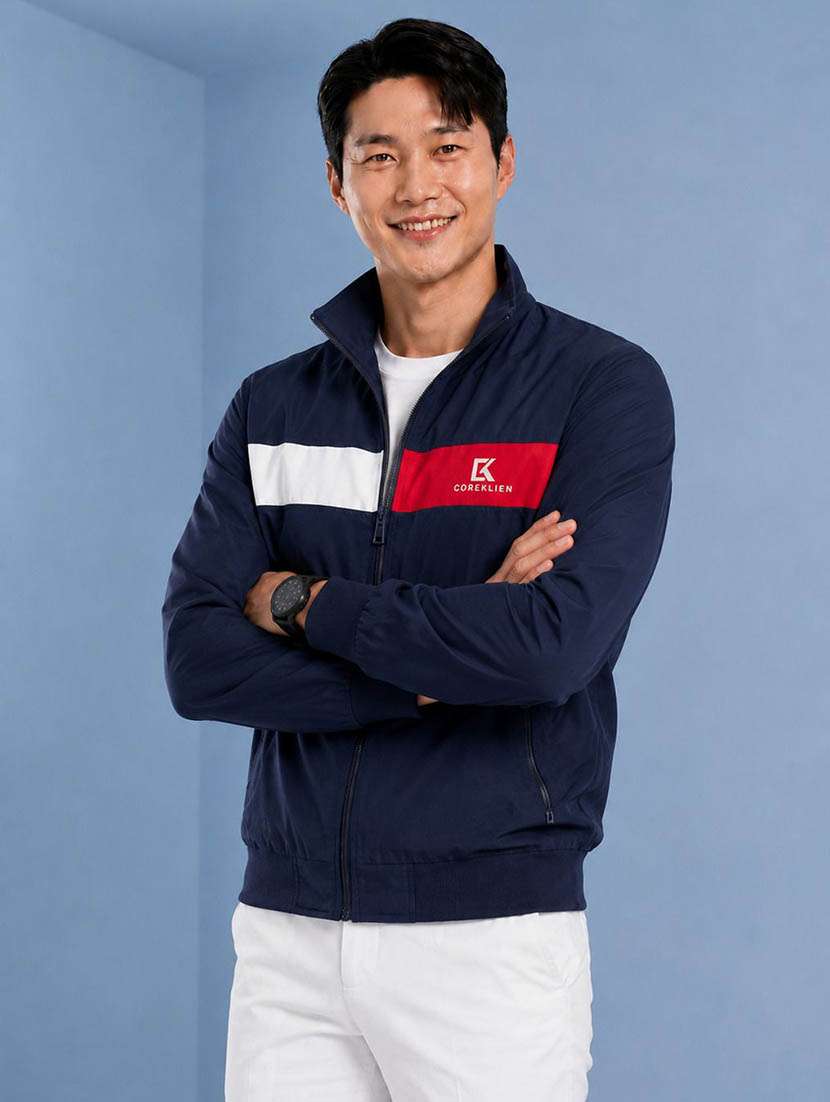 Men Color Block Long Sleeve Windcheater Bomber Jacket - 22734982 -  Standard Image - 2