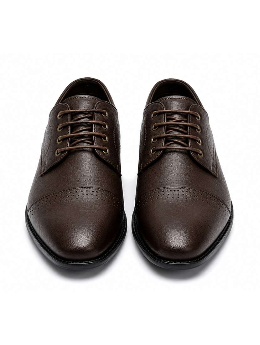 Men Brown Lace-up Brouge - 22735187 -  Standard Image - 2