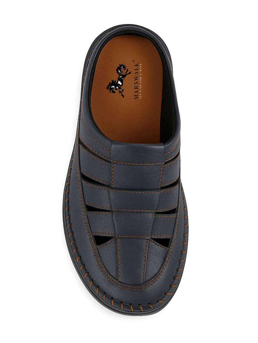 Men Blue Slip On Mule - 22735200 -  Standard Image - 2