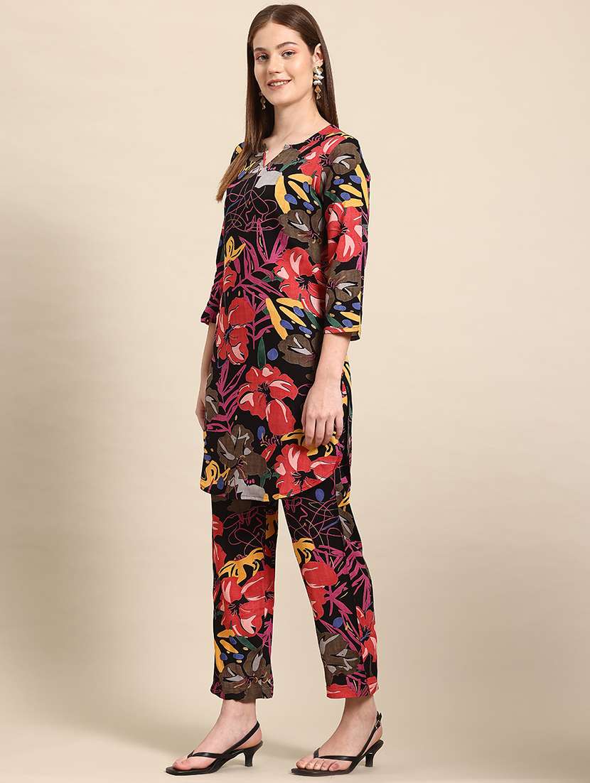 Women Embroidered Long Sleeves Shirt And Trouser Co-ord Set - 22735398 -  Standard Image - 2