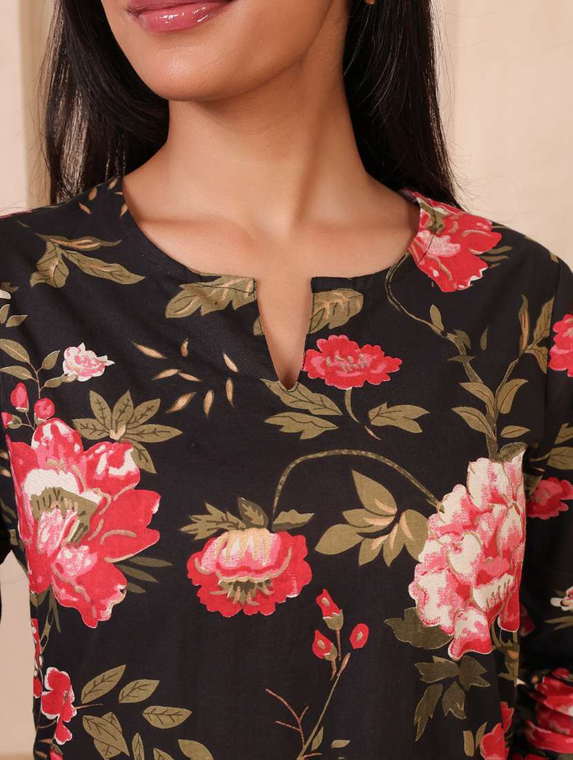 Women Printed Three Quarter Sleeves Ethnic Co-ord Set - 22735404 -  Standard Image - 7