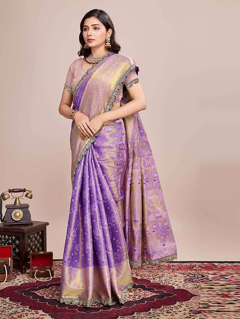 Women Self Design Kanjivaram Saree With Blouse - 22735739 -  Standard Image - 2