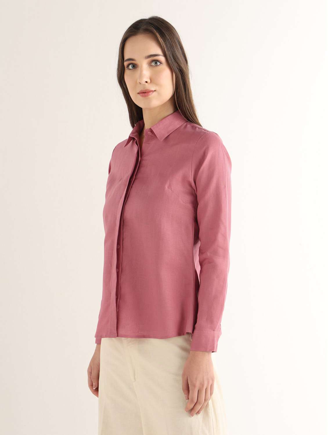 Women Solid Long Sleeves Regular Shirt - 22737571 -  Standard Image - 2