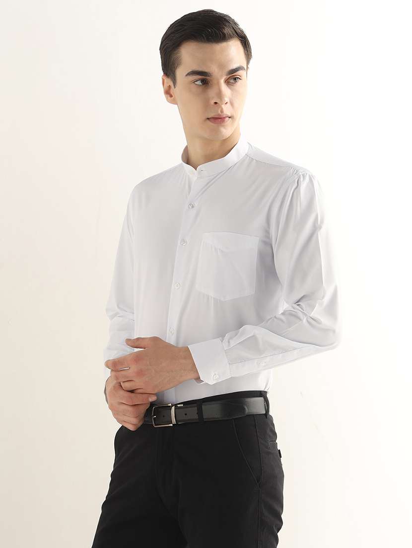 Men Solid Long Sleeve Slim Fit Formal Shirt - 22737636 -  Standard Image - 2