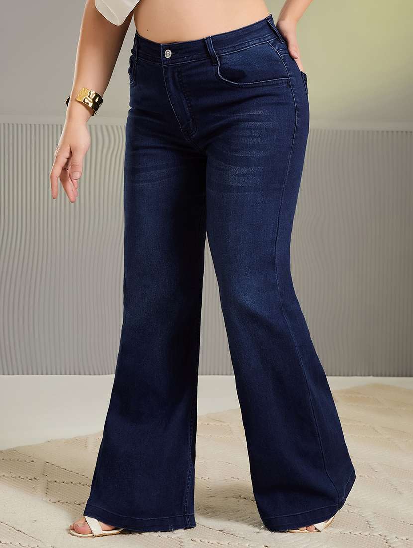 Women Washed High Rise Bootcut Jeans - 22737724 -  Standard Image - 2
