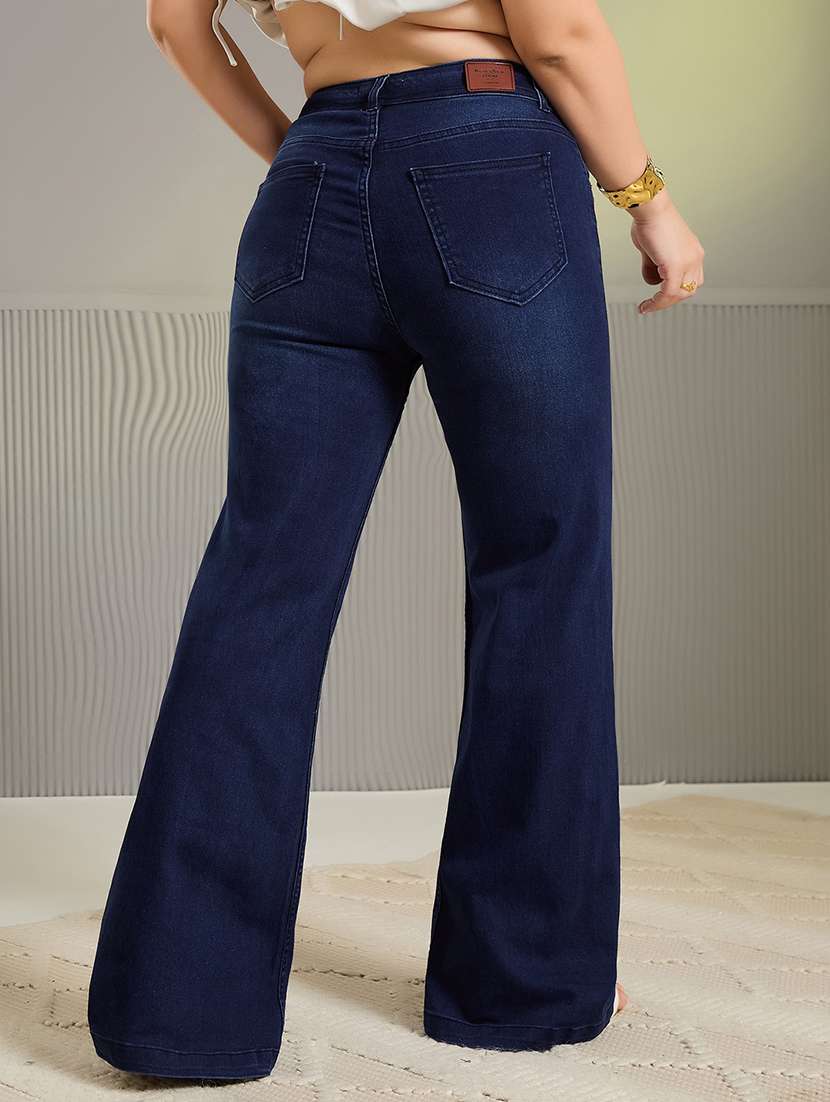 Women Washed High Rise Bootcut Jeans - 22737808 -  Standard Image - 2