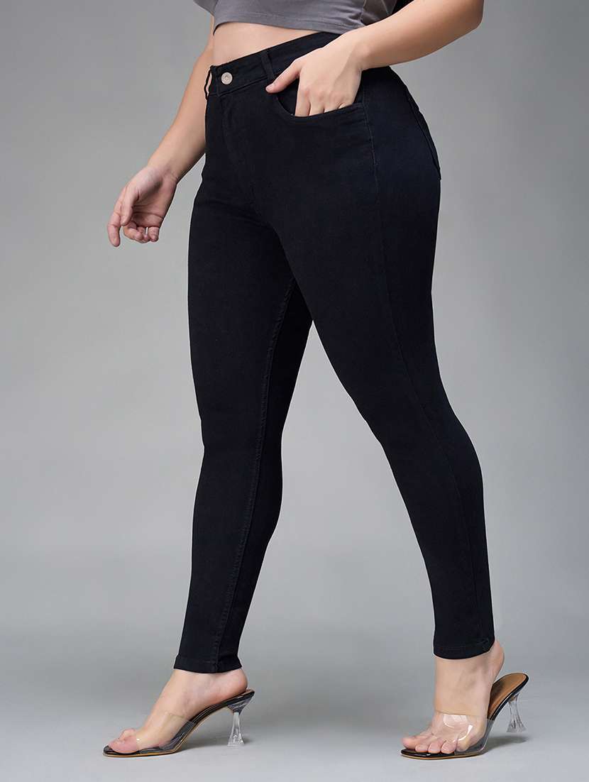 Women Solid High Rise Skinny Fit Jeans - 22737934 -  Standard Image - 2