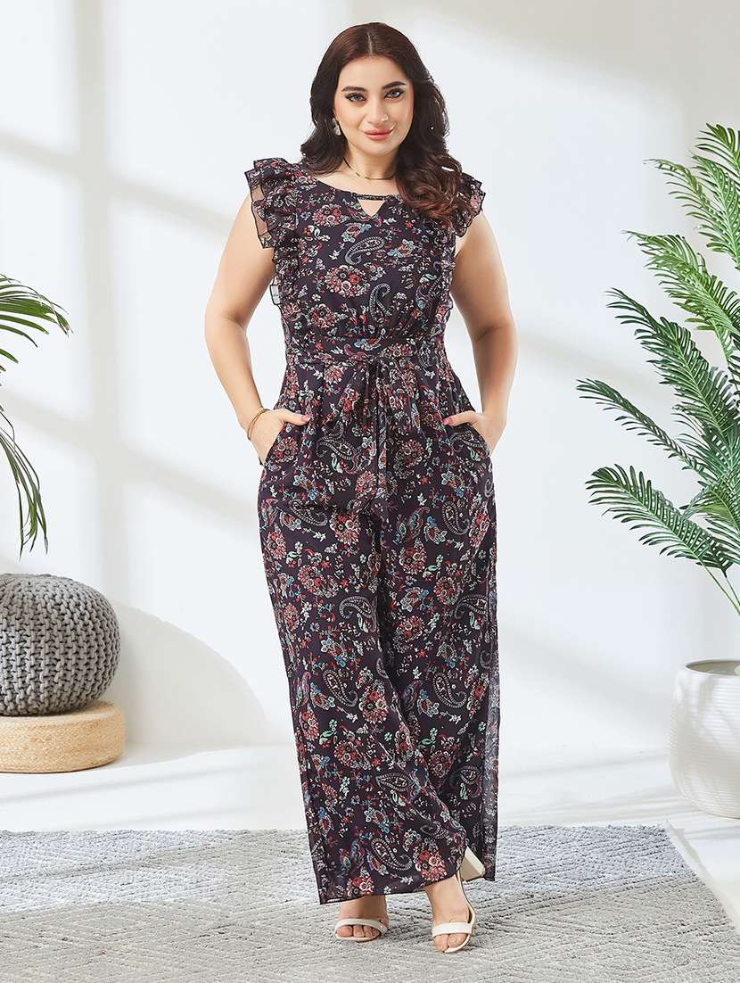 Women Printed Sleeveless Full Leg Jumpsuit - 22738152 -  Standard Image - 2