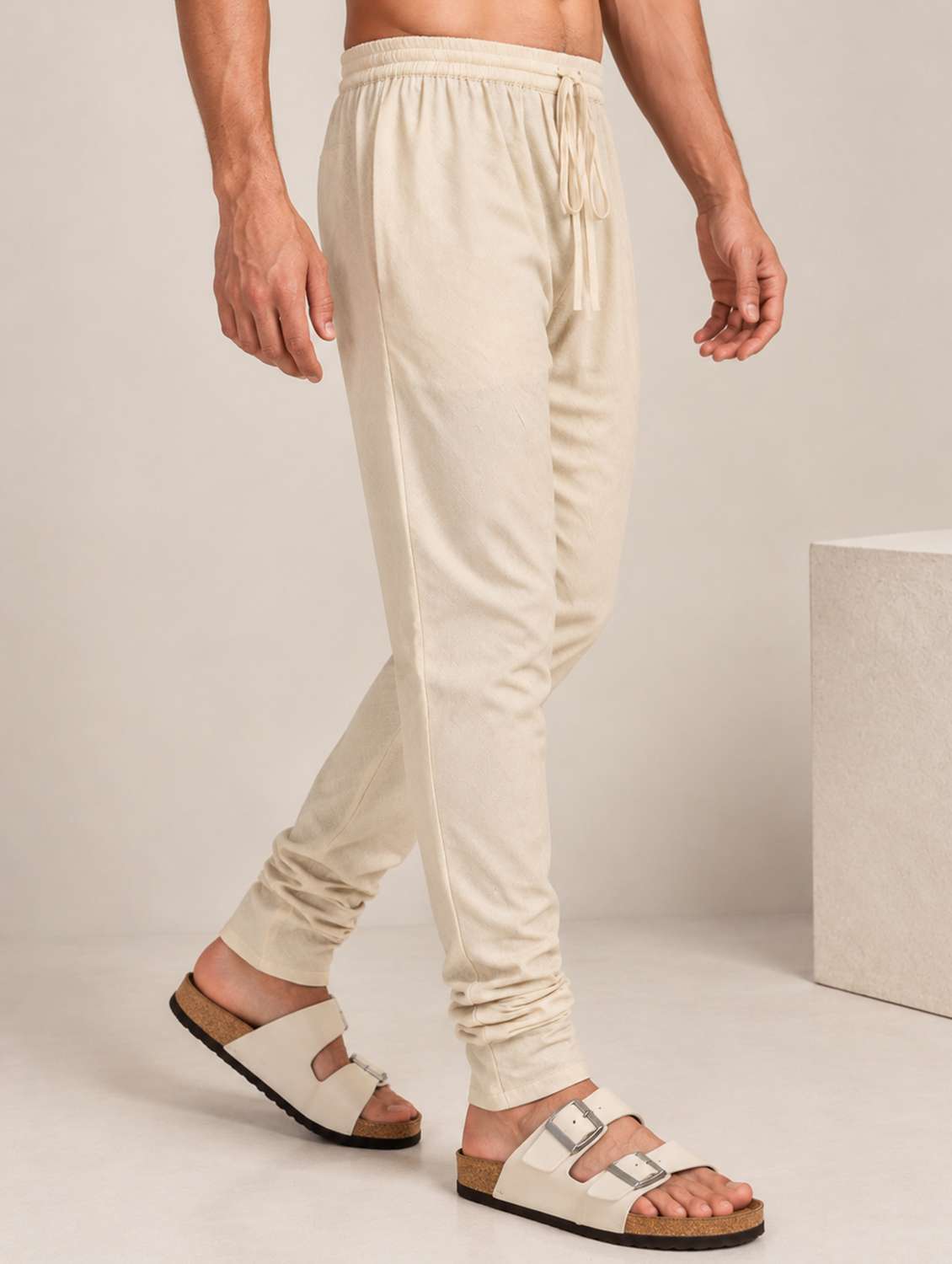 Men Solid Mid Rise Ethnic Bottom Wear Churidar Pyjama - 22738616 -  Standard Image - 2