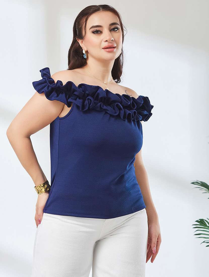 Women Applique Detailed Off Shoulder Top - 22741775 -  Standard Image - 2