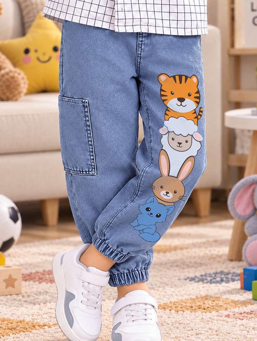 Boys Printed Mid Rise Regular Fit Jogger - 22743746 -  Standard Image - 2