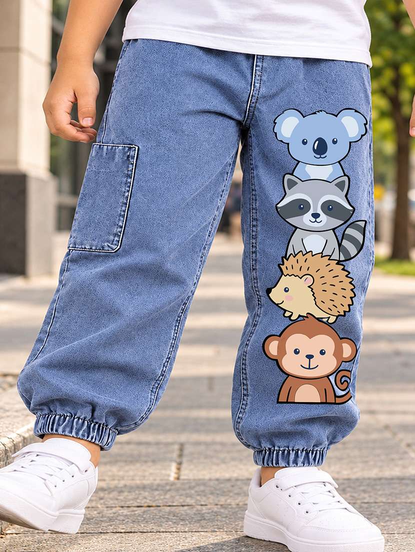 Boys Printed Mid Rise Regular Fit Jogger - 22743751 -  Standard Image - 2