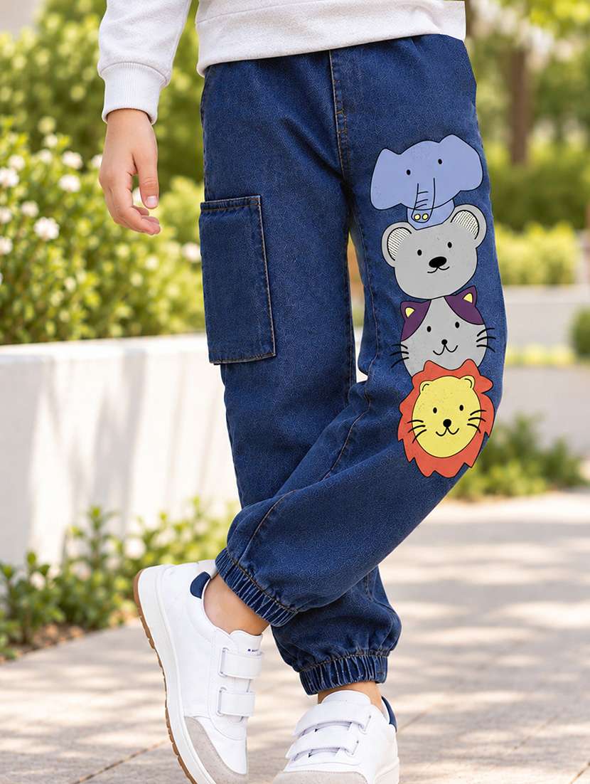 Boys Printed Mid Rise Regular Fit Jogger - 22743753 -  Standard Image - 2