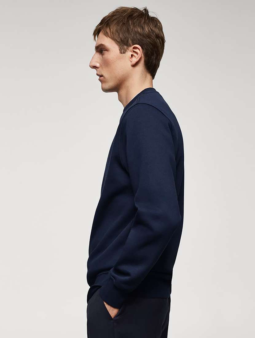 Men Solid Long Sleeve Regular Fit Sweatshirt - 22744136 -  Standard Image - 2