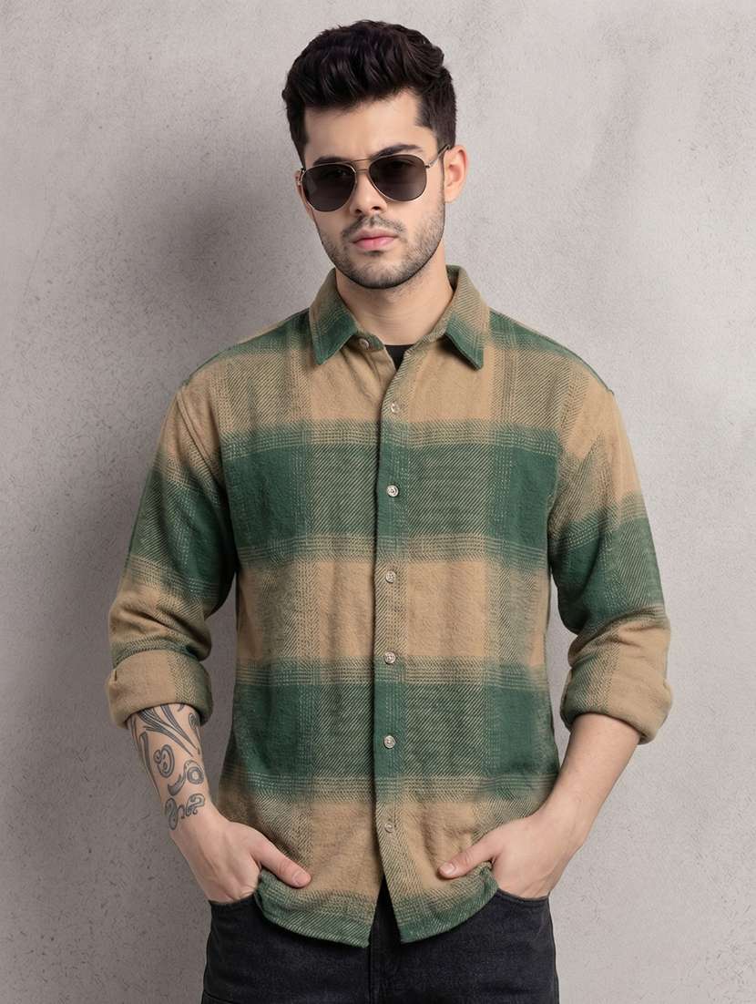 Men Checkered Long Sleeve Regular Fit Casual Shirt - 22744165 -  Standard Image - 2