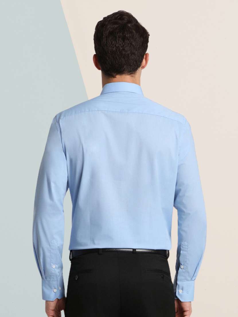 Men Solid Long Sleeve Regular Fit Formal Shirt - 22744192 -  Standard Image - 2