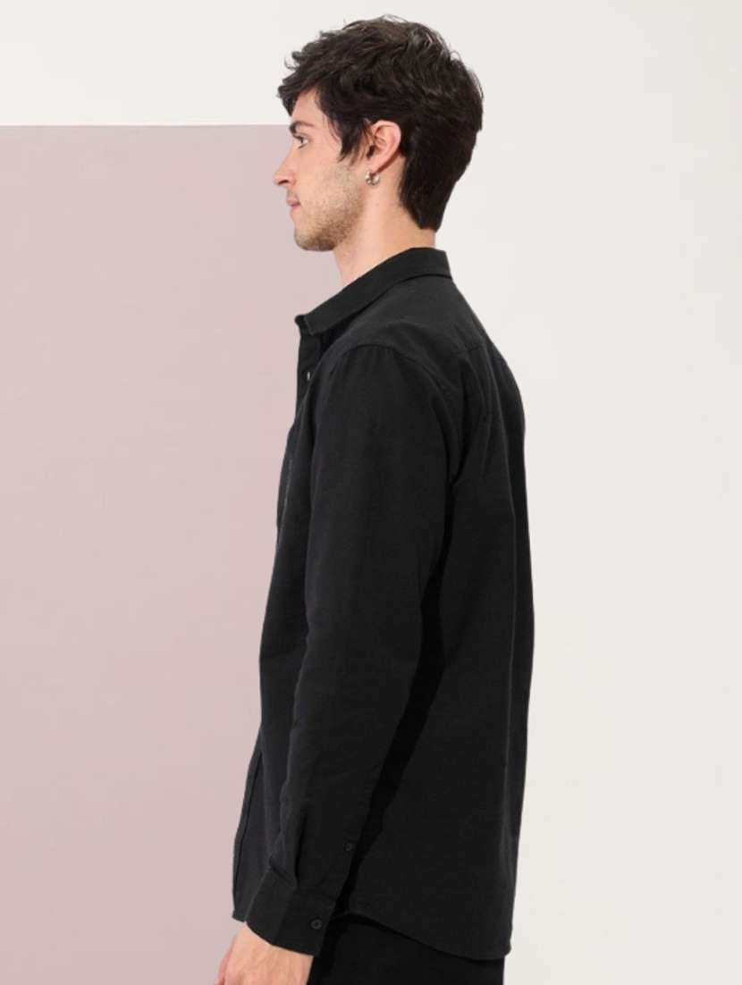 Men Solid Long Sleeve Regular Fit Casual Shirt - 22744204 -  Standard Image - 2