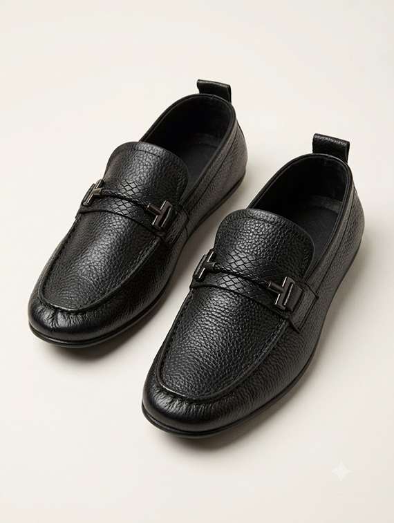 Men Black Slip On Horsebit Loafer - 22744327 -  Standard Image - 2
