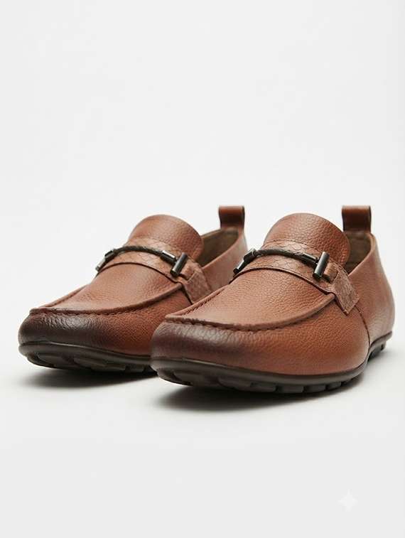 Men Tan Slip On Horsebit Loafer - 22744328 -  Standard Image - 2