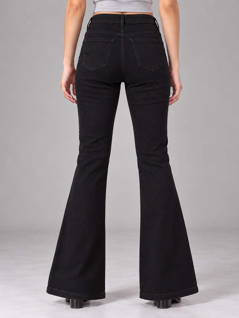 Women Solid High Rise Bootcut Jeans - 22744424 -  Standard Image - 2