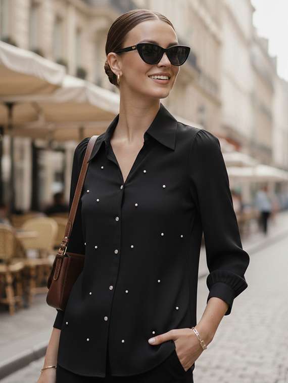Women Embellished Long Sleeves Regular Shirt - 22745275 -  Standard Image - 2