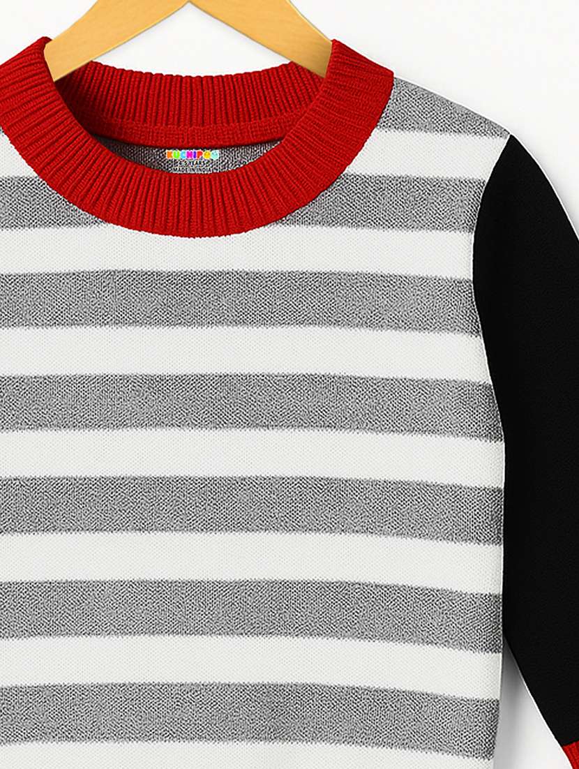 Boys Striped Long Sleeves Regular Sweater - 22745339 -  Standard Image - 2