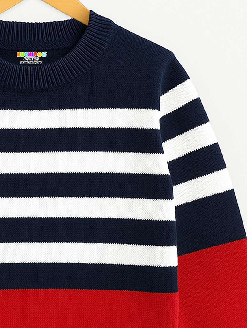 Girls Colourblocked Long Sleeves Regular Sweater - 22745362 -  Standard Image - 2