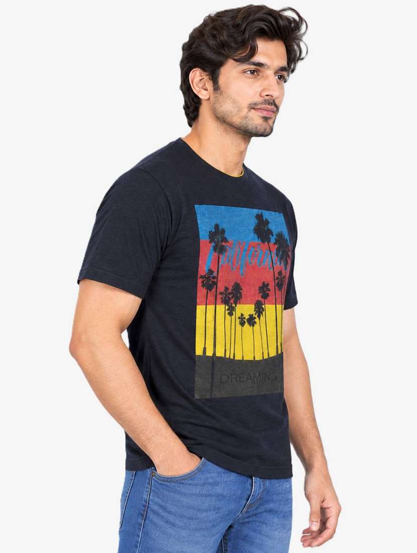 Men Printed Short Sleeve Regular Fit T-shirt - 22746730 -  Standard Image - 2