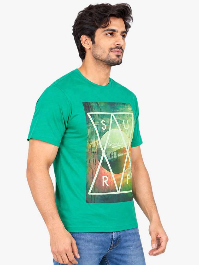 Men Printed Short Sleeve Regular Fit T-shirt - 22746745 -  Standard Image - 2