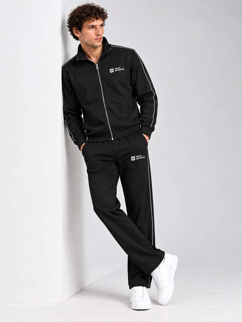Men Solid Long Sleeve Full Length Track Suit - 22750467 -  Standard Image - 2