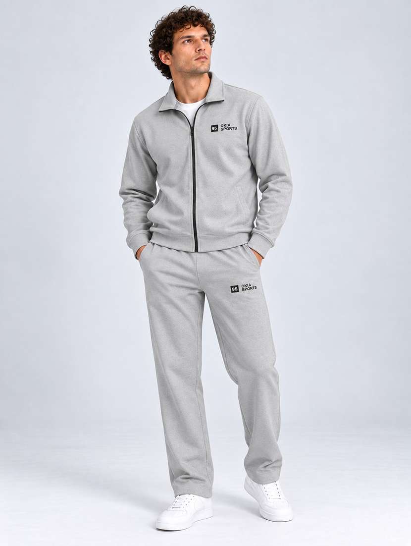 Men Solid Long Sleeve Full Length Track Suit - 22750468 -  Standard Image - 2