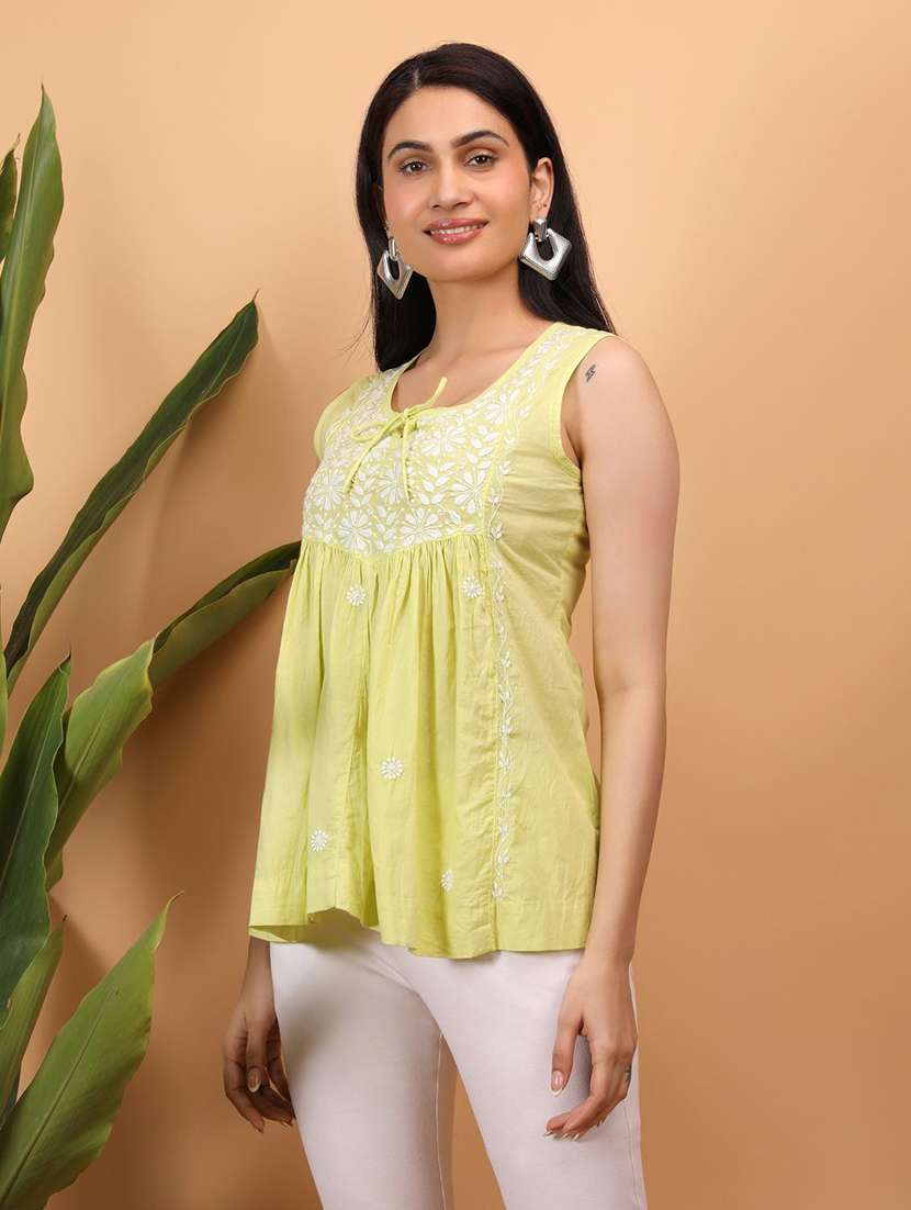 Women Embroidered Sleeveless A-line Top - 22751475 -  Standard Image - 2