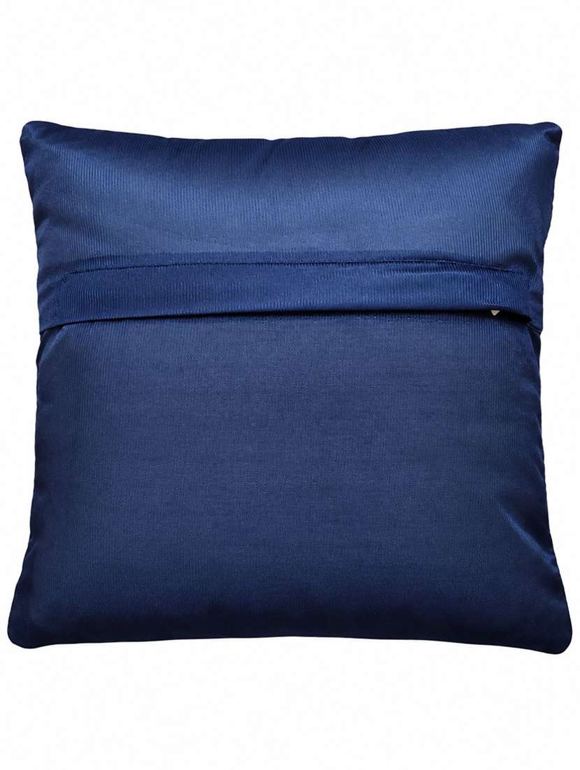 Pracwal Premium Navy Blue Cushion Cover With Hidden Zipper Closure 40x40 Cms - 22754860 -  Standard Image - 2
