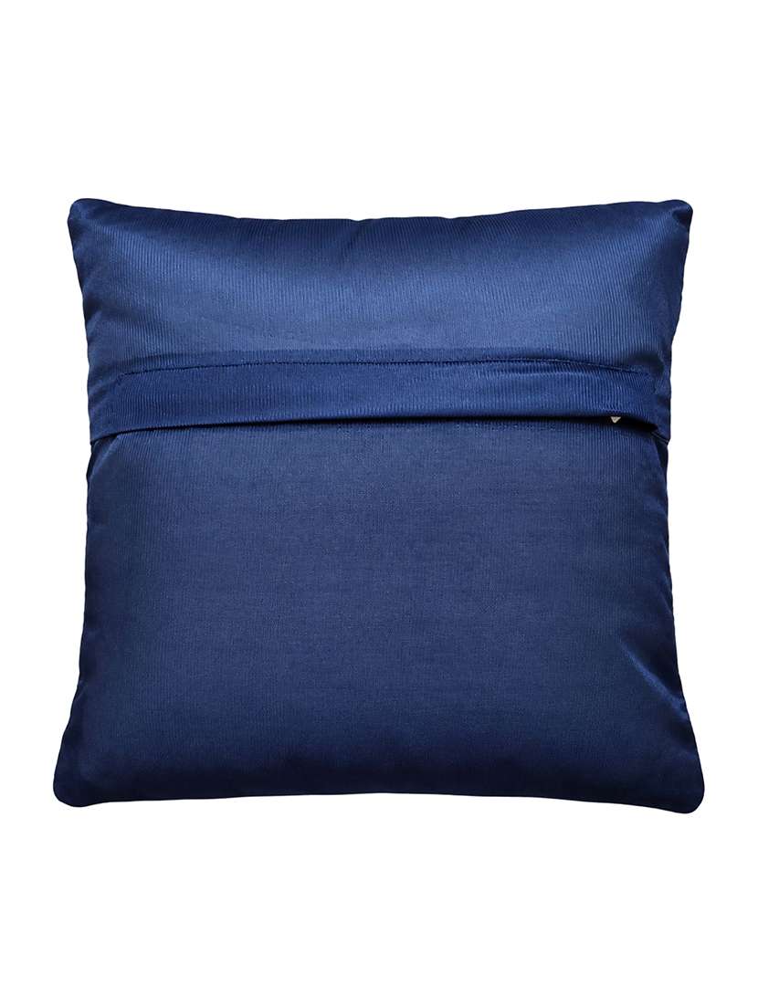 Pracwal Set Of 2 Premium Navy Blue Velvet Cushion Covers 40x40 Cm - 22754861 -  Standard Image - 2