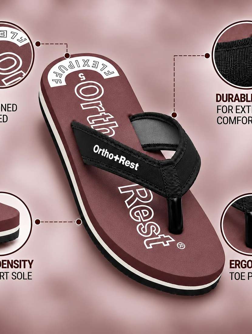 Women Maroon Orthosoft Flip Flop - 22755918 -  Standard Image - 2