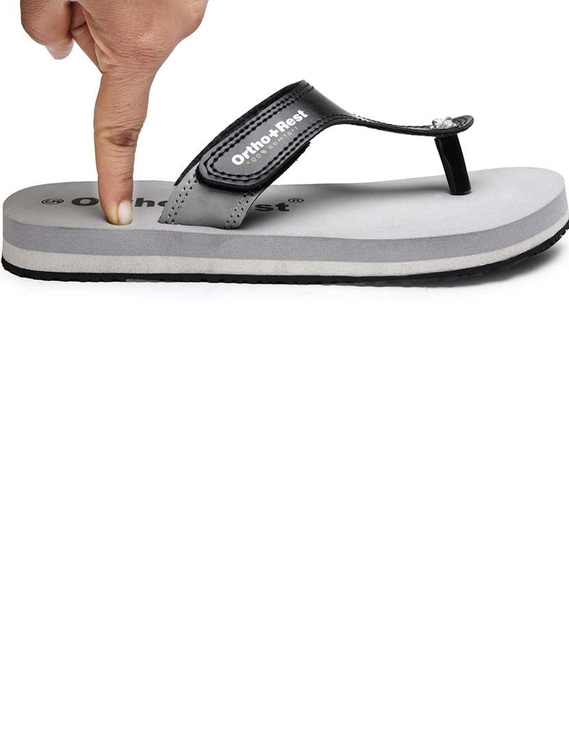 Women Grey Orthosoft Flip Flop - 22755922 -  Standard Image - 2