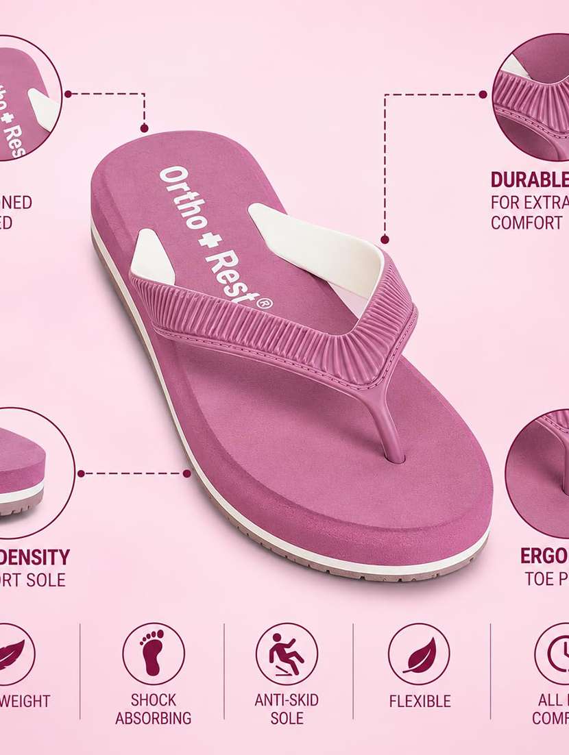 Pink Rubber Orthosoft Flip Flops - 22755936 -  Standard Image - 2