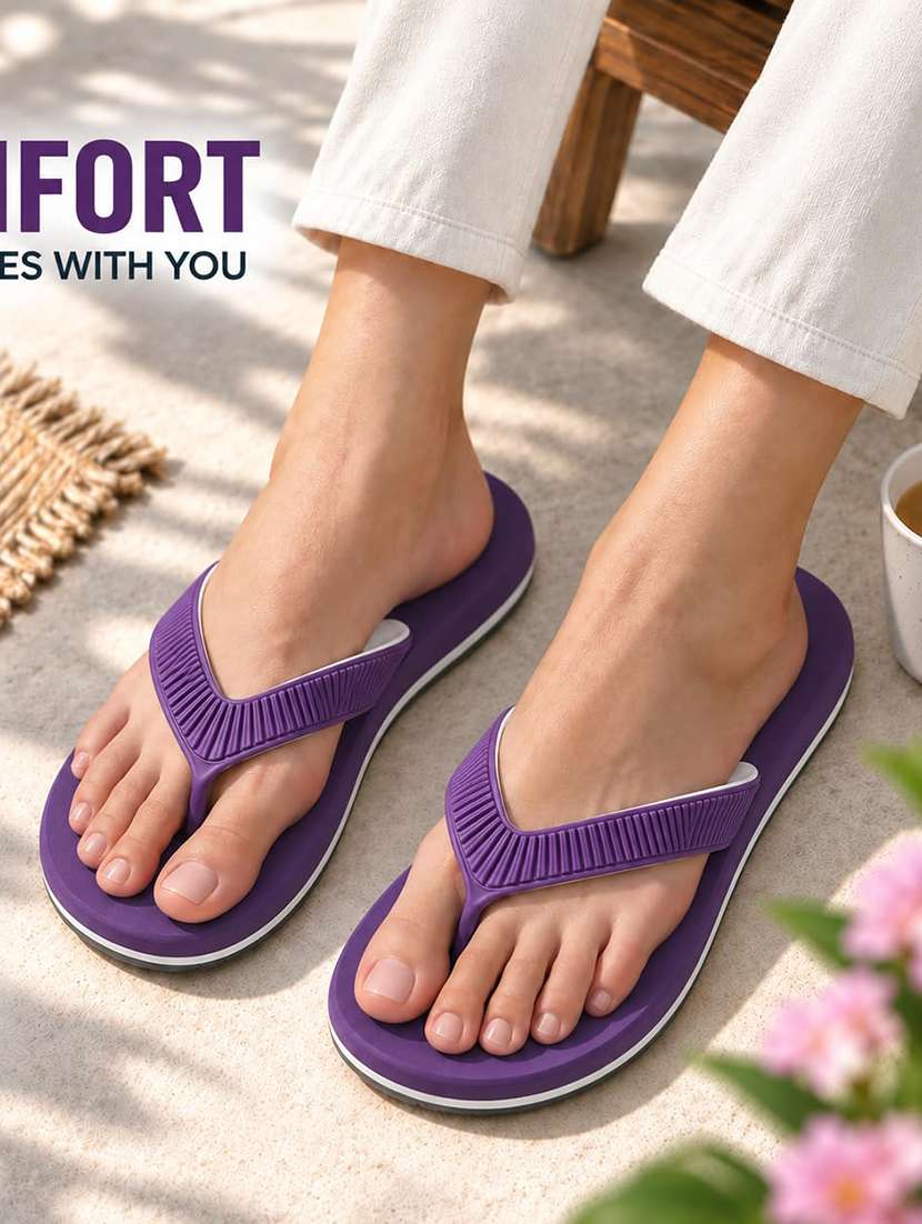 Purple Rubber Orthosoft Flip Flops - 22755937 -  Standard Image - 2