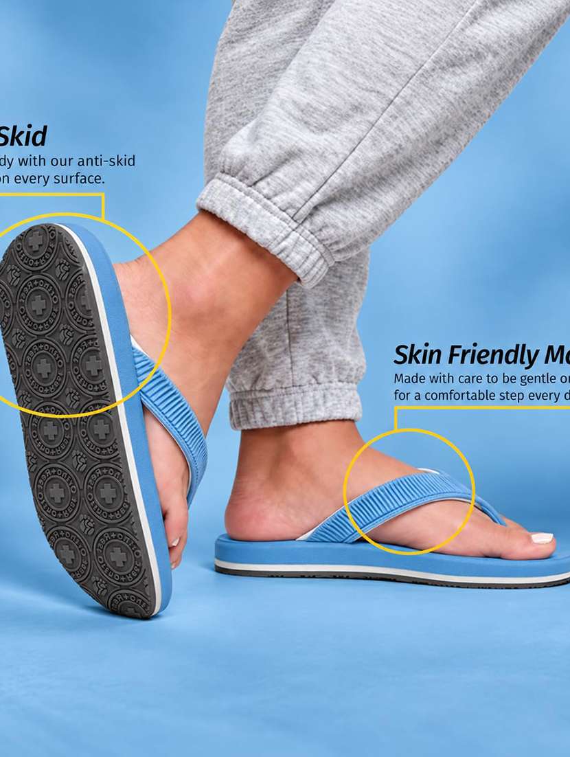 Blue Rubber Orthosoft Flip Flops - 22755938 -  Standard Image - 2