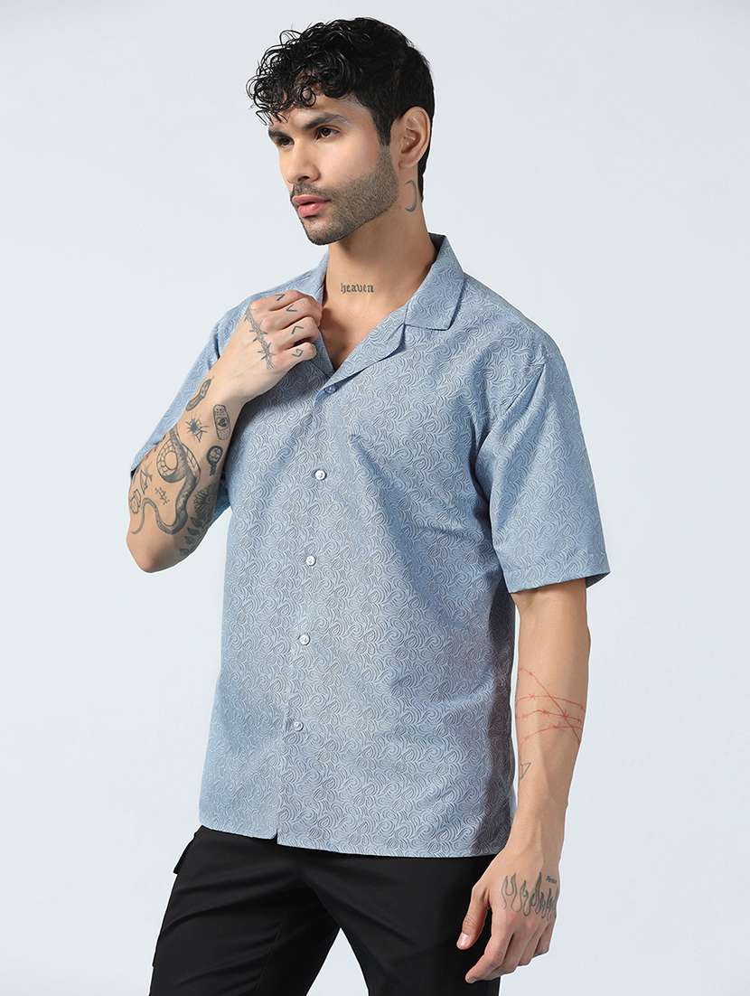 Men Printed Short Sleeve Regular Fit Casual Shirt - 22756042 -  Standard Image - 2