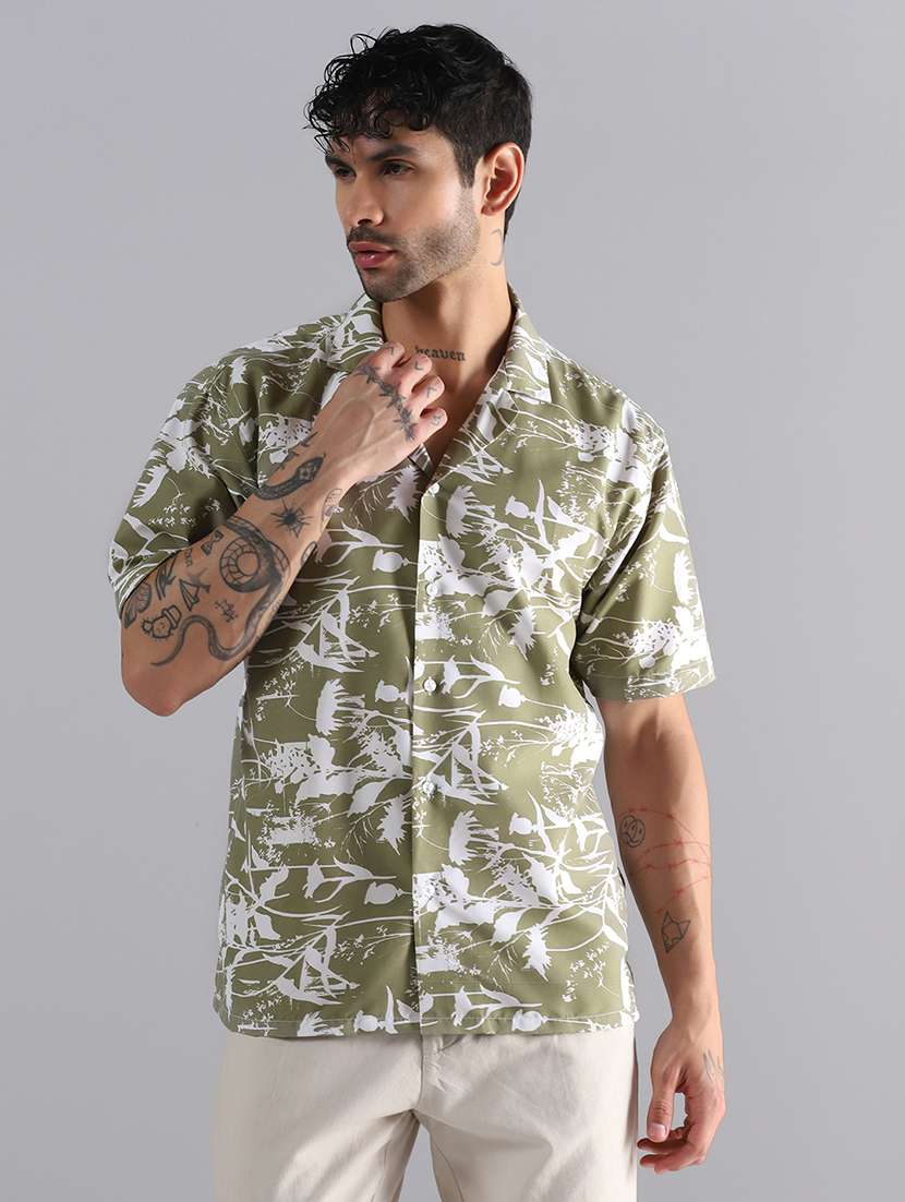 Men Printed Short Sleeve Regular Fit Casual Shirt - 22756044 -  Standard Image - 2