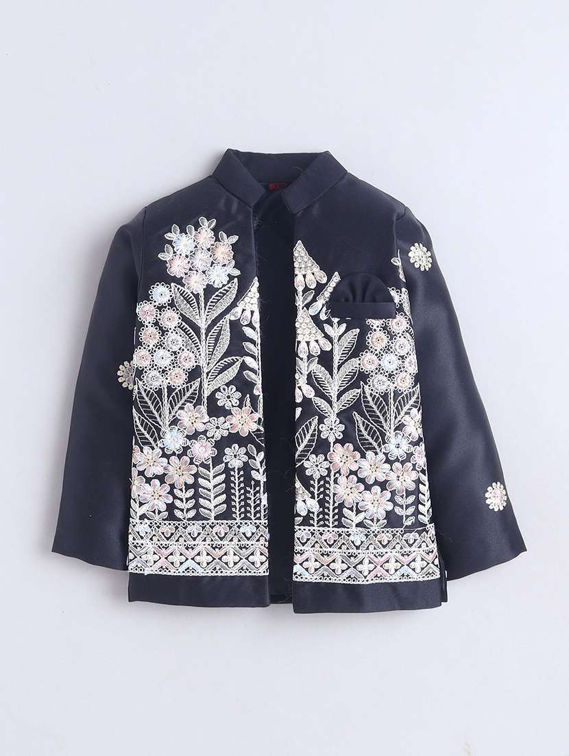 Boys Embroidered Long Sleeves Sherwani Set - 22756971 -  Standard Image - 2