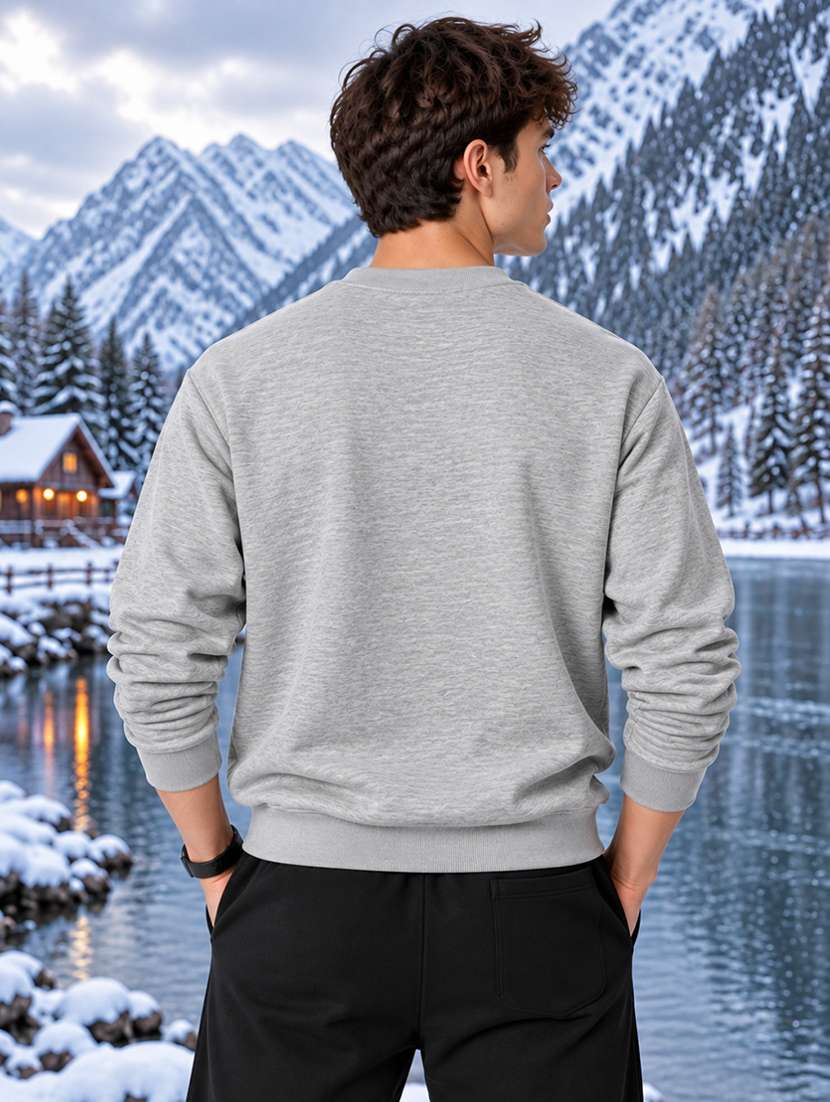 Men Solid Long Sleeves Regular Fit Sweatshirt - 22765331 -  Standard Image - 2
