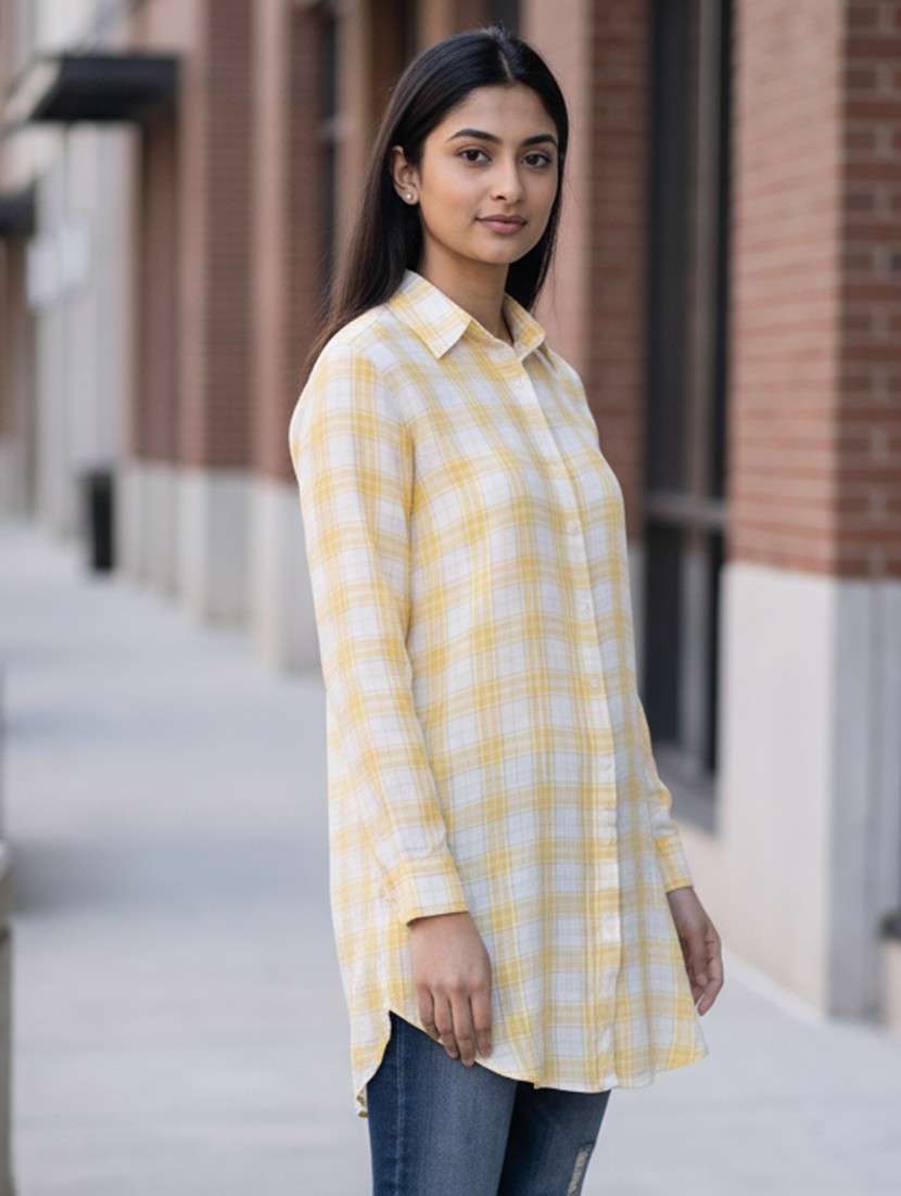 Women Checkered Long Sleeves Regular Shirt - 22765530 -  Standard Image - 2