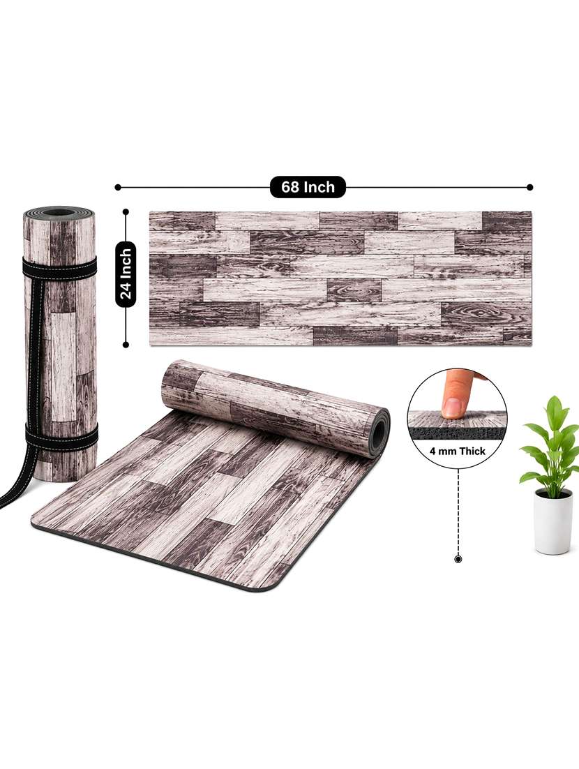 Non-slip Printed Yoga And Exercise Mat - 22765666 -  Standard Image - 2